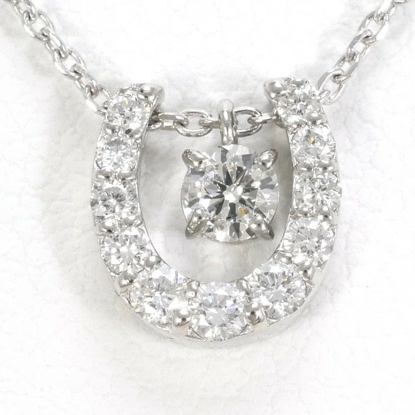 PT900 プラチナ PT850 ネックレス ダイヤ 0.24 約40cm ジュエリー 中古