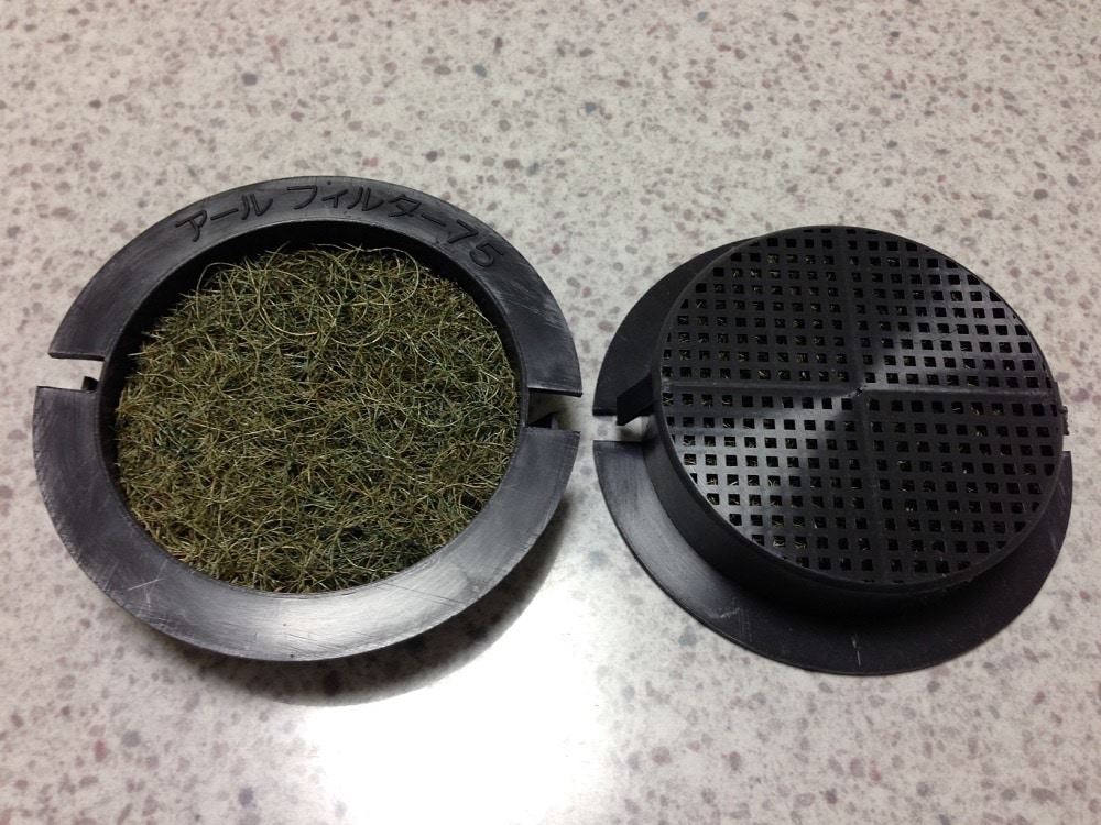 送料無料擁壁の水抜きパイプ孔の目詰まり防止材　[アールフィルター]　75F/50個入S