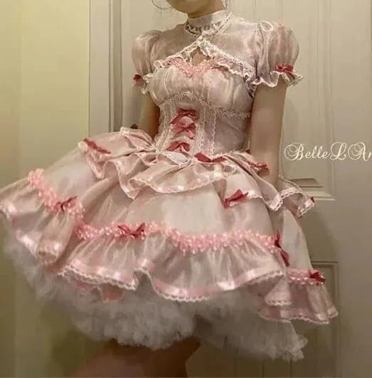 プレミアム初恋ドレス女性レトロ重業スウィートプリンセススカートメイドコスプレロリータドール