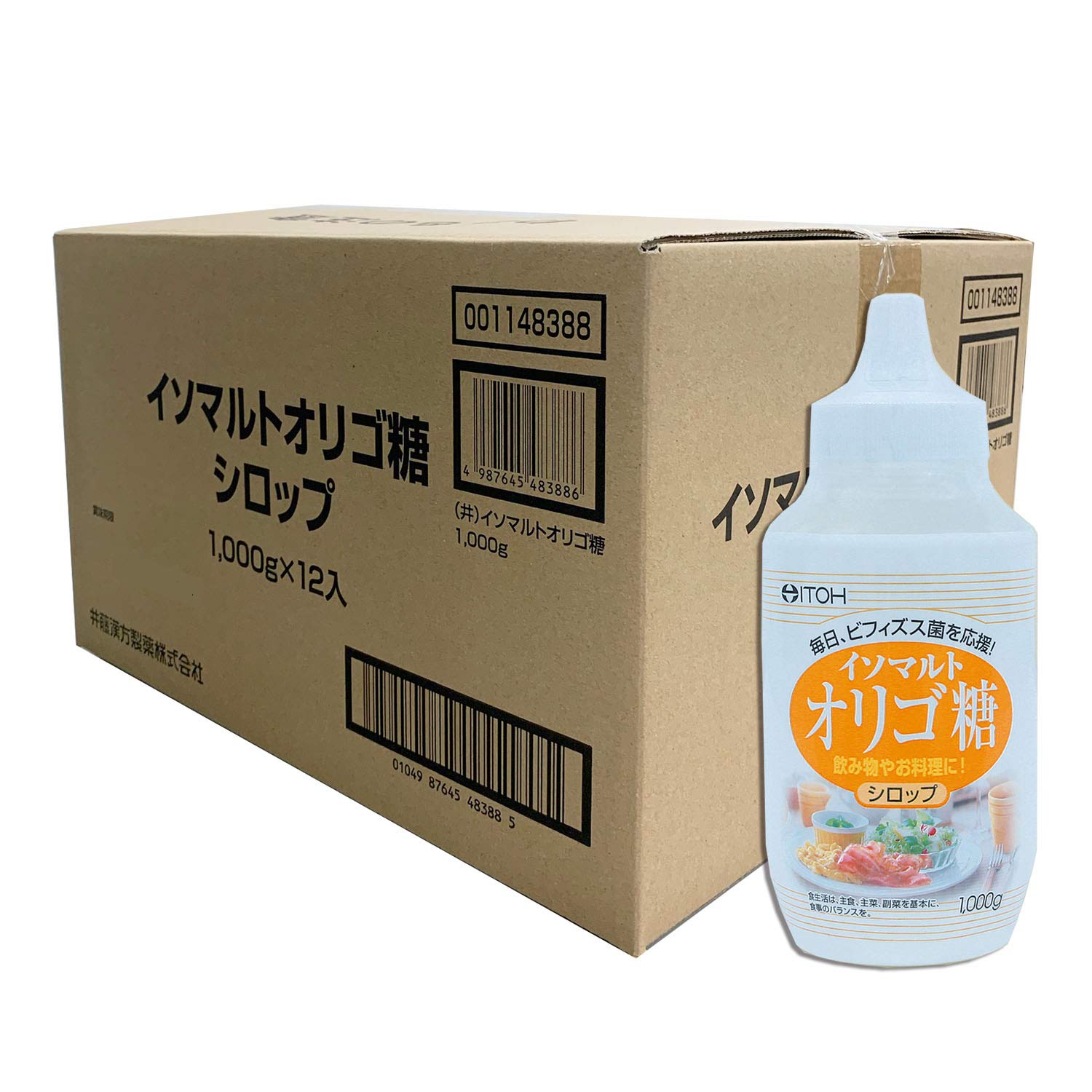 井藤漢方製薬 植物由来の甘味料【イソマルトオリゴ糖 シロップ 1000g】ケース売り（12本入り）