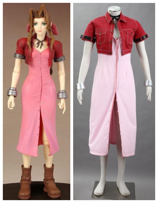 クリスマス用 ハロウィン コスチューム コスプレ衣装 エアリス風 ファイナルファンタジーVII スーツ ハロウィン 2023年新作入荷コスプレ