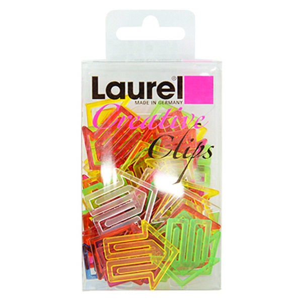 （まとめ買い）LAUREL（ローレル） クリスタルプラスチッククリップ 矢印型 30x29mm アソート 50個入 1428-96 [x10]