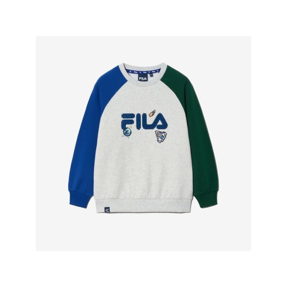 [FILA KIDS] TOD ラグランカラーブロックスウェットシャツ (FK2POG4501X_CMY) Q0ZFK2POG4501XCMY