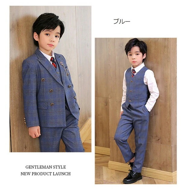 在庫限り子供スーツ 6点セット フォーマル スーツ キッズ 男の子 発表会 入学式 入園式 こども 結婚式 卒園式 卒業式 小学生 保育園 90cm 100cm 110cm 120cm 130cm 1