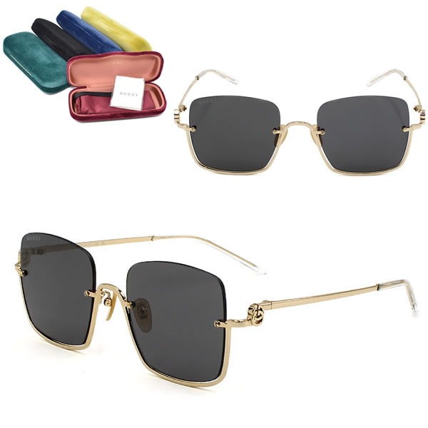 サングラス GG1279S-001 サングラス EYEWEAR ゴールド グレー ノーズパット メンズ レディース ユニセックス