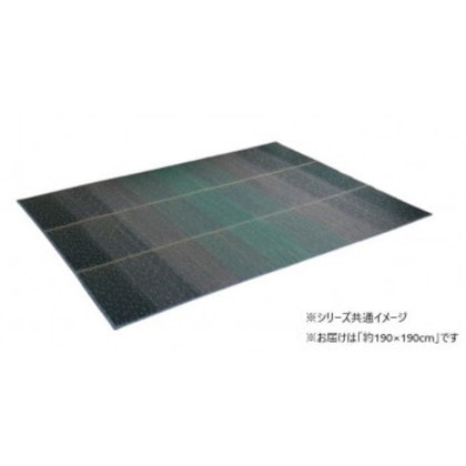 カーペット い草ボリュームラグ クリア 190×190cm ブルー 1070480043203
