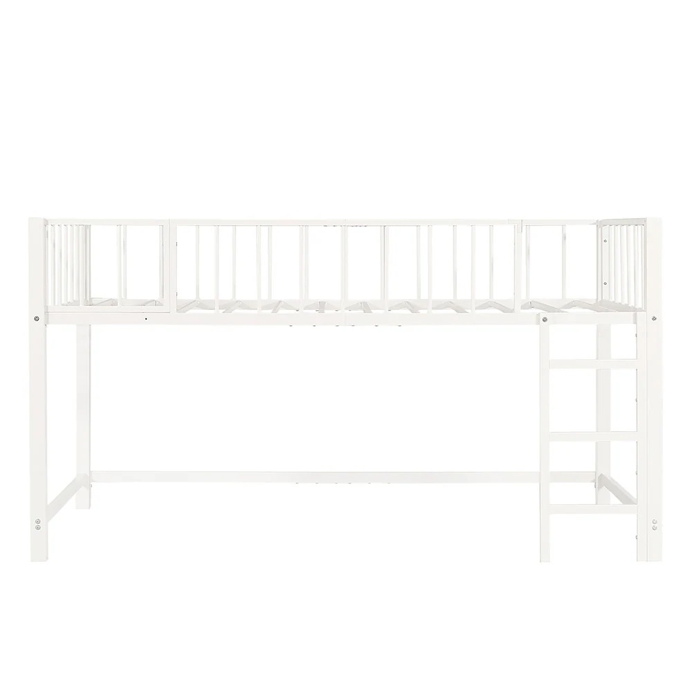ロフトベッド パイプベッド シングル 高さ110cm ロフトベッド ロータイプ 左右入れ替え 子供ベッド シングルベッド 下収納 ロフト ベッド 省スペース スチール