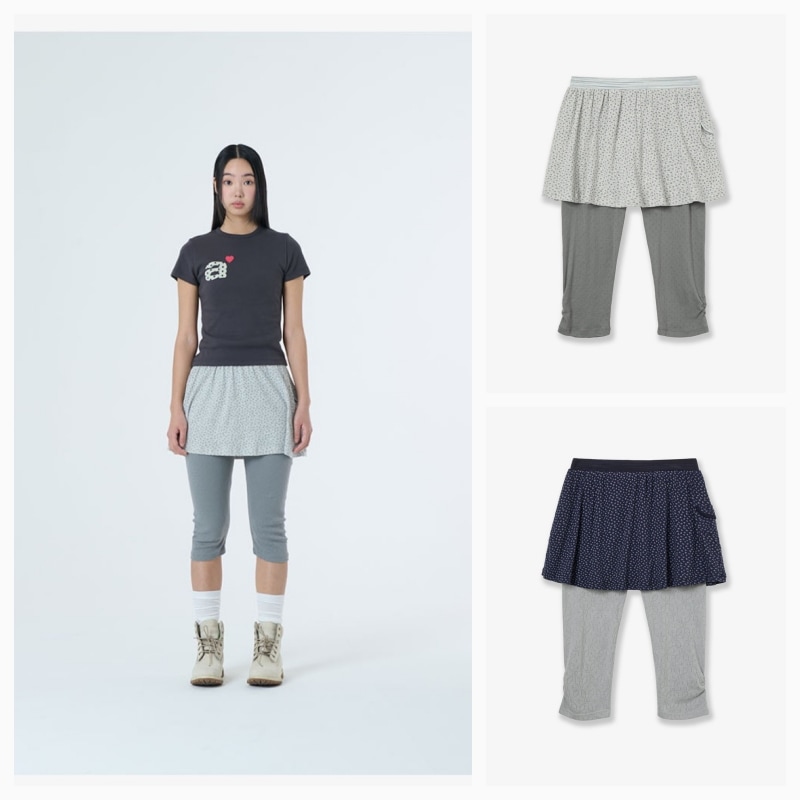 【aeae】 26SS FLOWER SKIRT LEGGINGS : 2COLORS