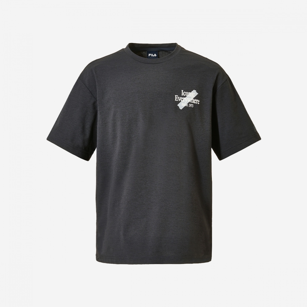 フィラクーリングアイコニックグラフィックショートスリーブTシャツ FS2RSH2106X-DGY