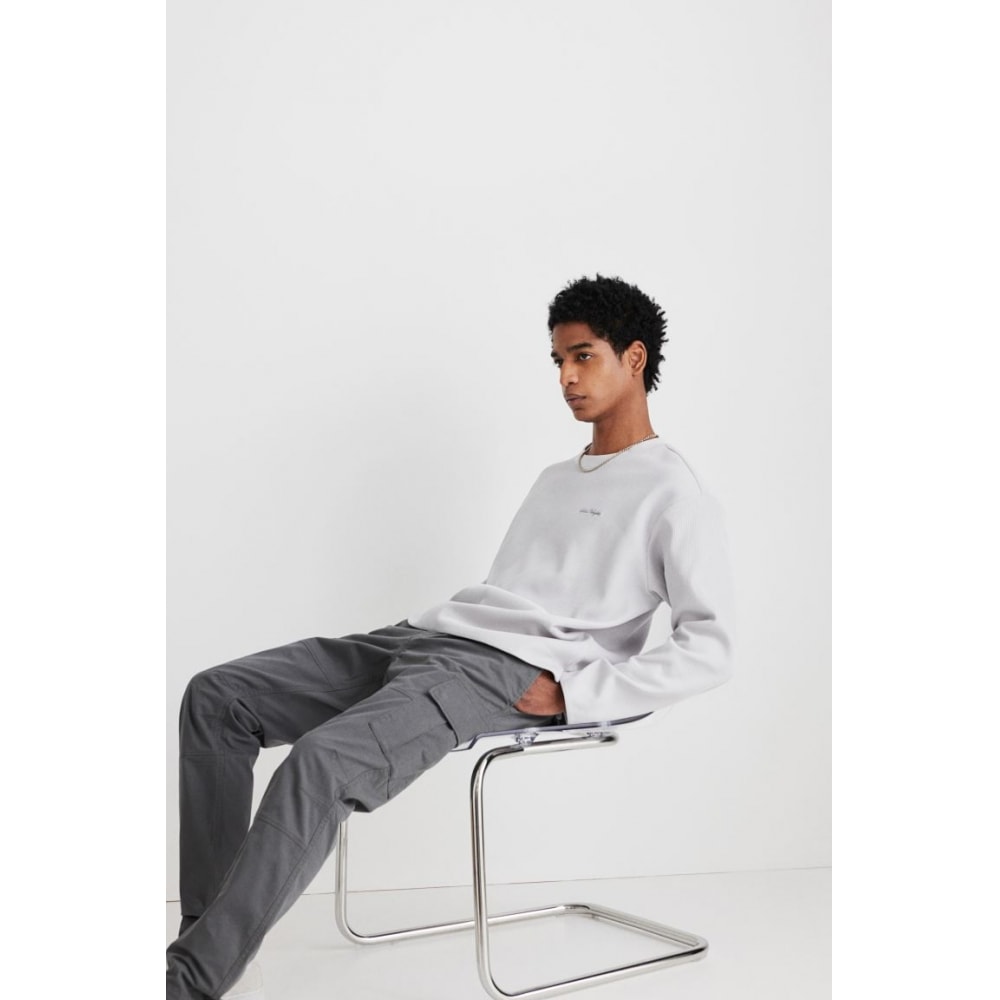 H&M カーゴパンツスリムフィットダークグレー