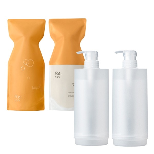Re: エミサリー シャンプー 600mL + トリートメント 600g カートリッジ付き セット