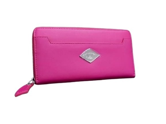 ヴィヴィアンウエストウッド 財布 アングロマニア レザー - オーブ ラウンドファスナー 長財布 シルバー金具 フューシャ ロングウォレット サイフ 長サイフ 小銭入れ【本物保証】