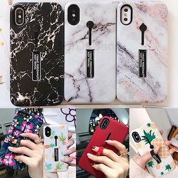 iPhone XS XS MAX XR リングベルト 大理石 ユニセックス iPhoneケース 送料無料 iPhone7/8/6 iPhoneX