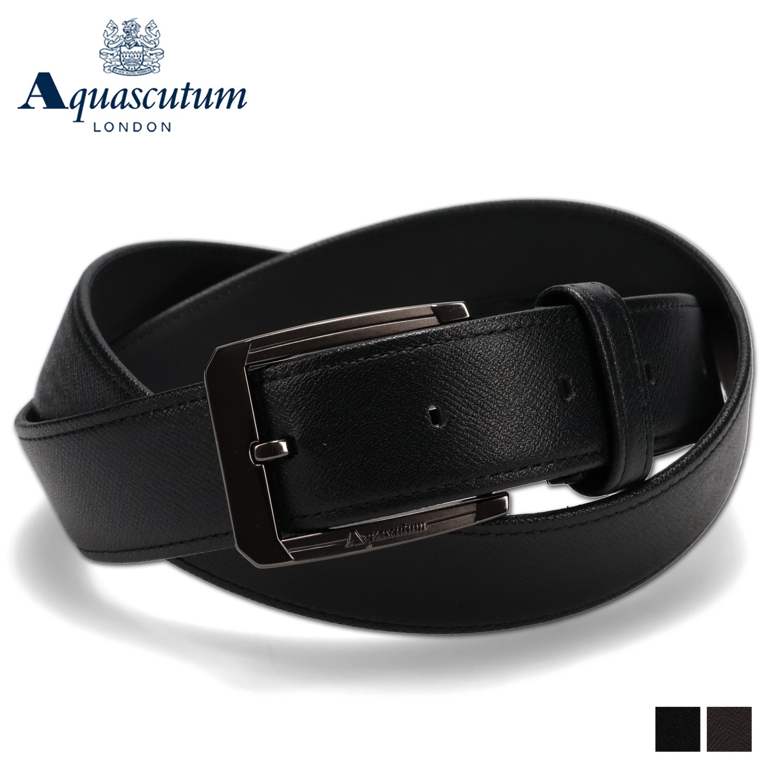 ベルト レー メンズ 本革 日本製 ブラック ダーク 黒 AQ-410025