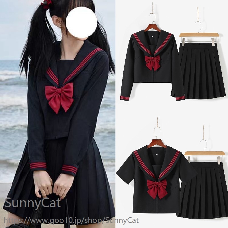 最終価格！半袖　セーラー服　3点セット 全20色！セーラー服 学生服 3点セット 半袖 スクールシャツ