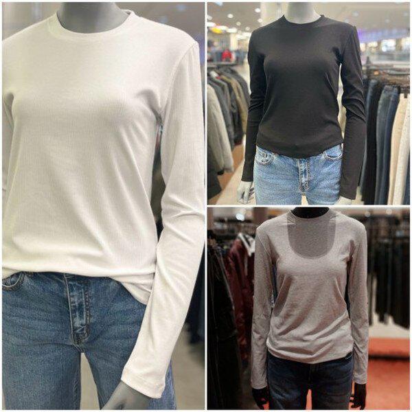 女性スパンリブ基本長袖Tシャツ_US 4,333円