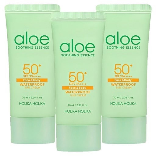 アロエウォータープルーフサンクリームSPF50+ PA++++ 70ml 3個 ウォータープルーフUVビーチサンケア 4,813円