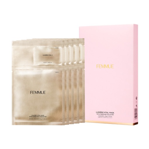 ファミュ ルミエール バイタルマスク 5枚入 集中 whitening 光彩マスクパック
