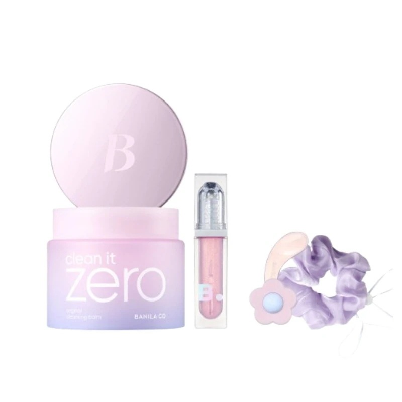 [新作](+スパチュラ+スクランチ贈呈)クリーンイットゼロ オリジナル クレンジングバーム 180ml+プライムプライマー フィニッシュパクト ピンク+ボリューム リッププランパー マキシ ブロッサム