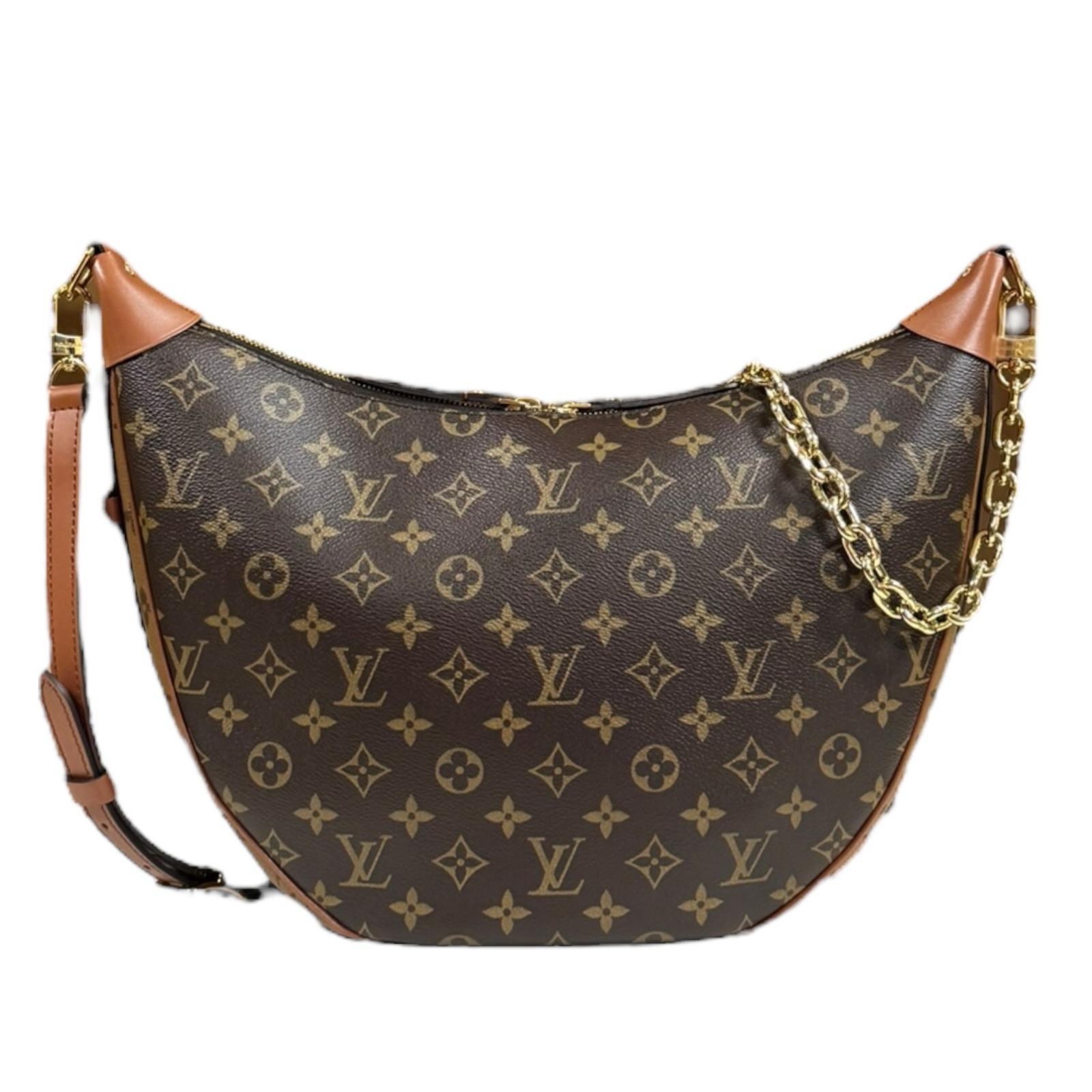 ルイヴィトン ループ ホーボー モノグラムリバース ショルダーバッグ モノグラムキャンバス M46311 ブラウン LOUIS VUITTON 中古 美品