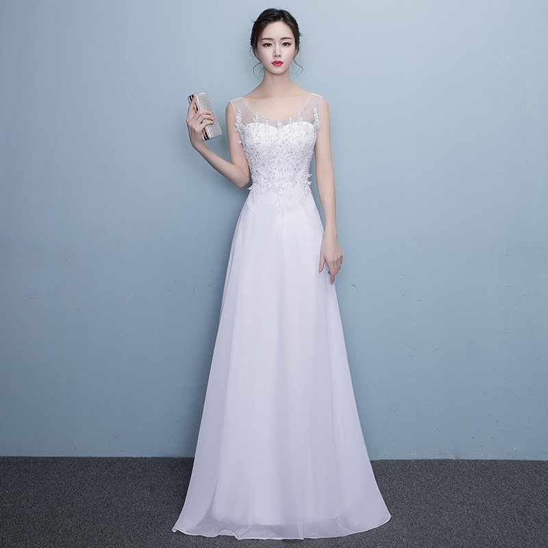 ドレス2025春と夏のバンケットエレガントな語バージョン長いファッションスリムホワイトホストドレス