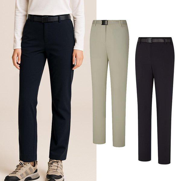 女性冬起毛パワーストレッチレギュラーナイロン登山パンツ KSC961VP0W