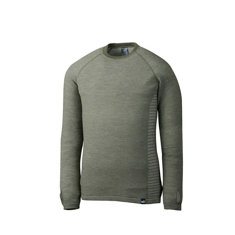 ワッフル ウール クルー OLIVE XS/S MIV01905-8781