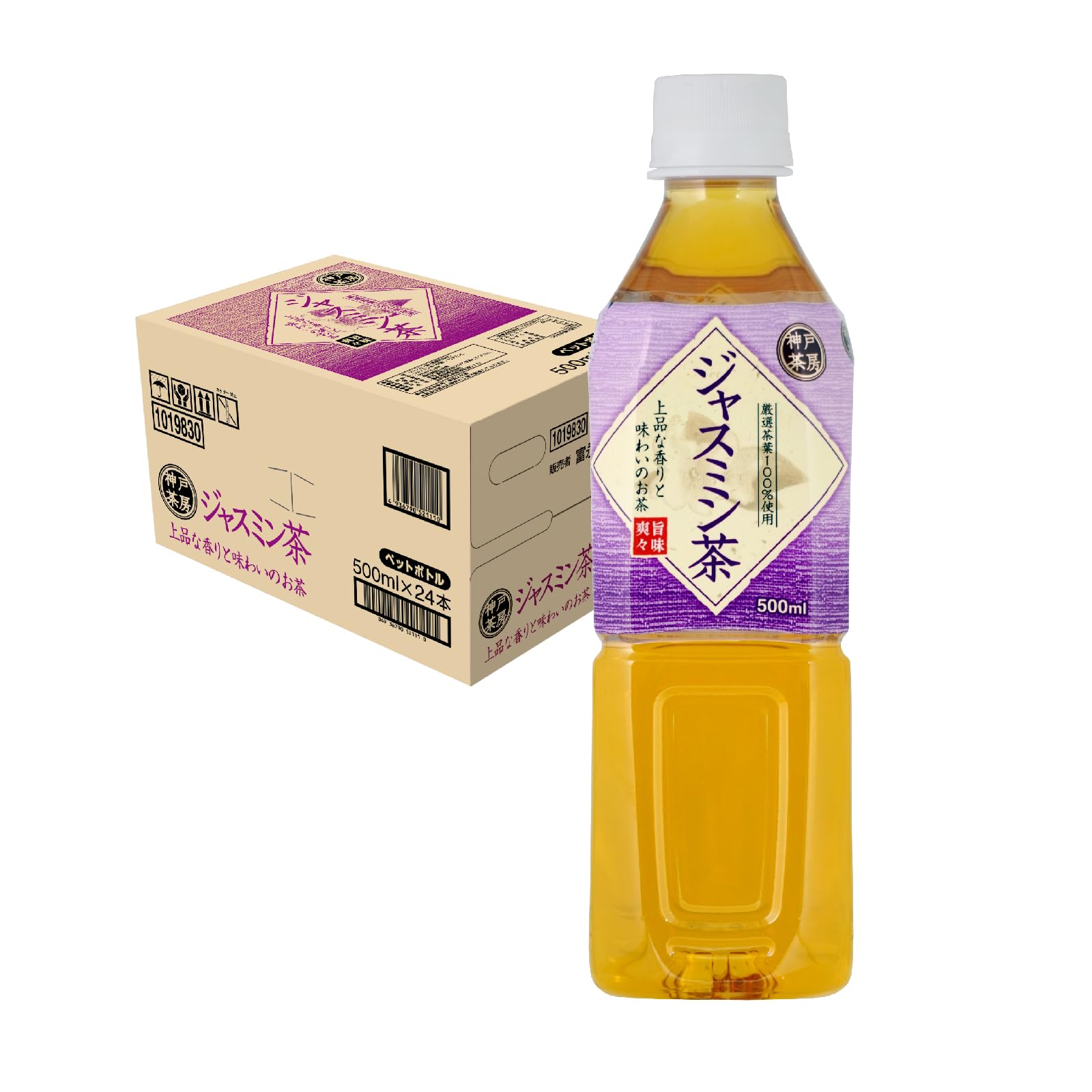 神戸茶房 ジャスミン茶 PET 500ml ×24本 [ 無香料 無着色 国内製造 ]