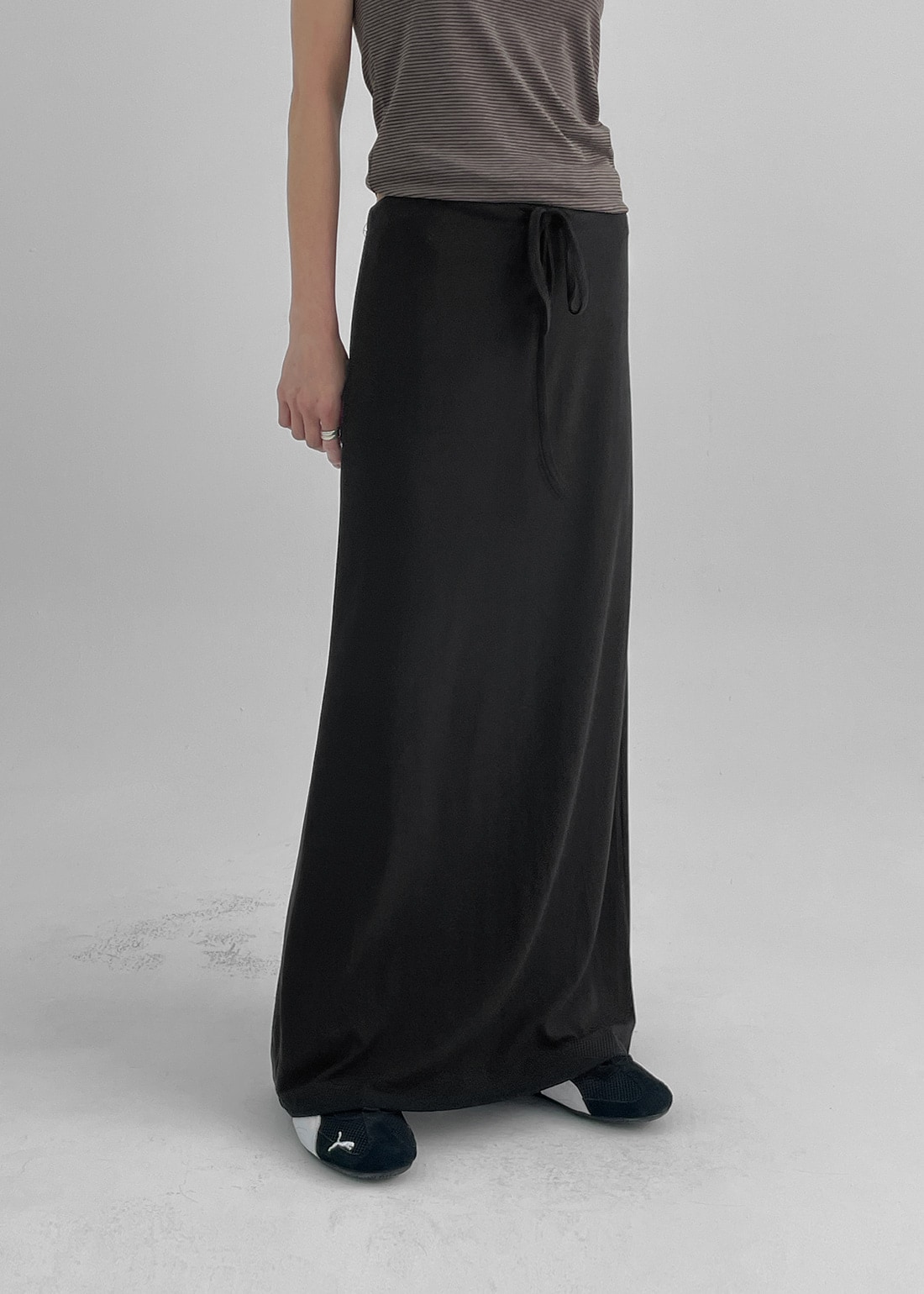 ロマキングコットンバンディングロングスカート