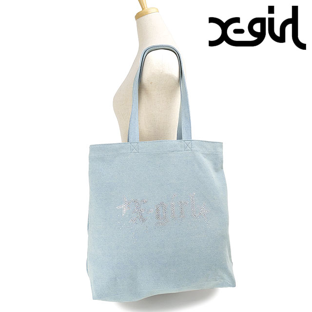 ラインストーン スターダストロゴ トートバッグ [105252053001] レディース 鞄 肩掛け LtINDIGO ライトインディゴ 正規取扱店