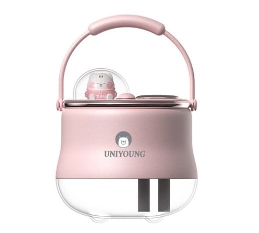 ワイヤレスデュアル噴射LEDムード灯加湿器 PINK