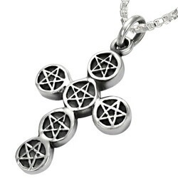 スタークロス シルバー925 ペンダントトップ 十字架 ロザリオ 五芒星 一筆書き 男性 女性 プレゼント アクセサリー 首飾り ネックレス 本物の銀 純度92.5％ 高級 stt00-st-0026