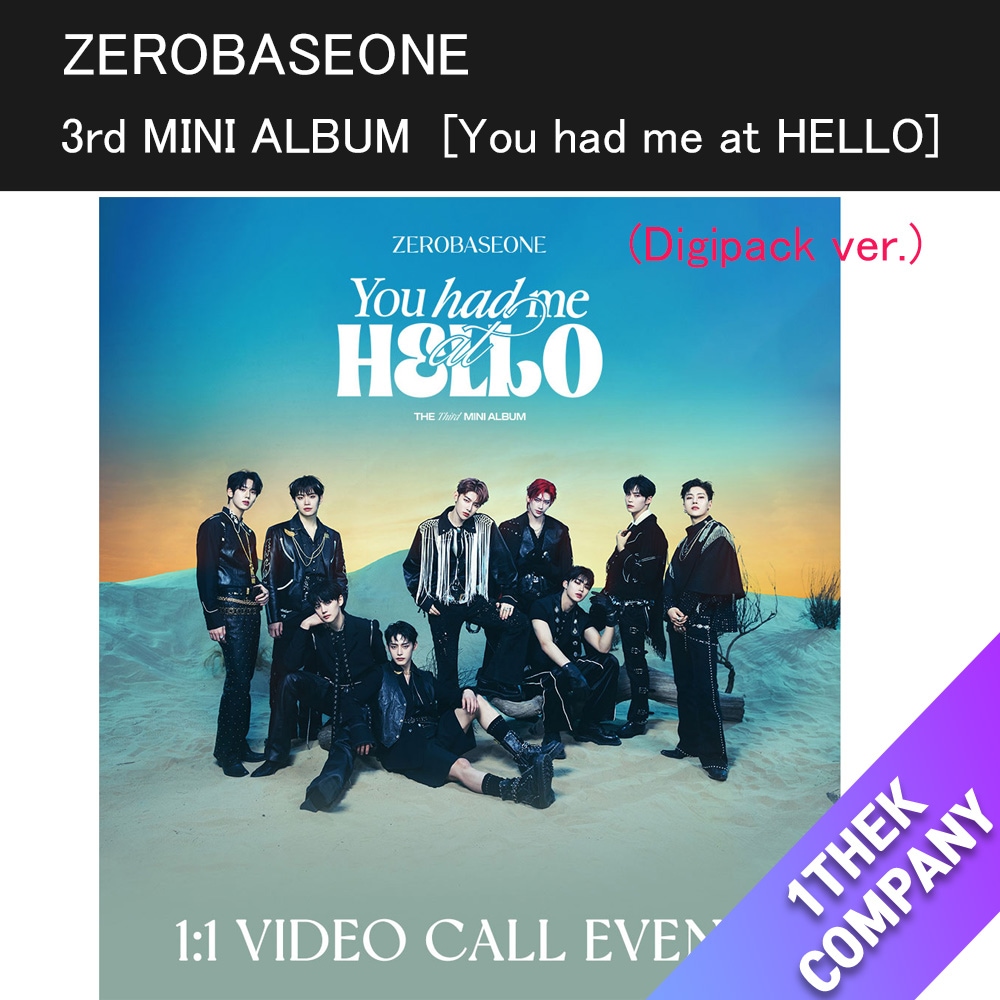 6枚（APPLEMUSIC ビデオコール特典）(Digipack ver. ランダム) ZEROBASEONE - 3rd MINI ALBUM [You had me at HELLO]
