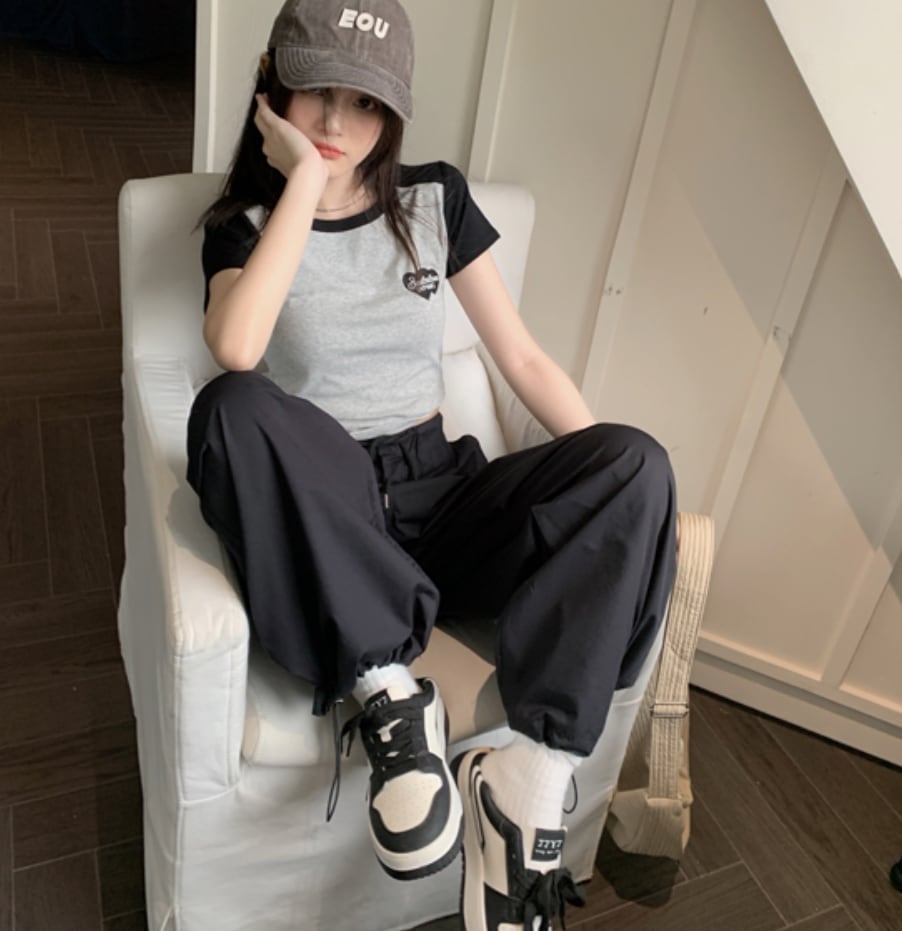 ボトムス デート モテアイテム カーゴパンツ ロング丈 ウエストゴム ポケット コットン 大人可愛い きれいめ 上品 おしゃれ かっこいい 大人可愛い ラブリー キュート ガーリー クール モード系