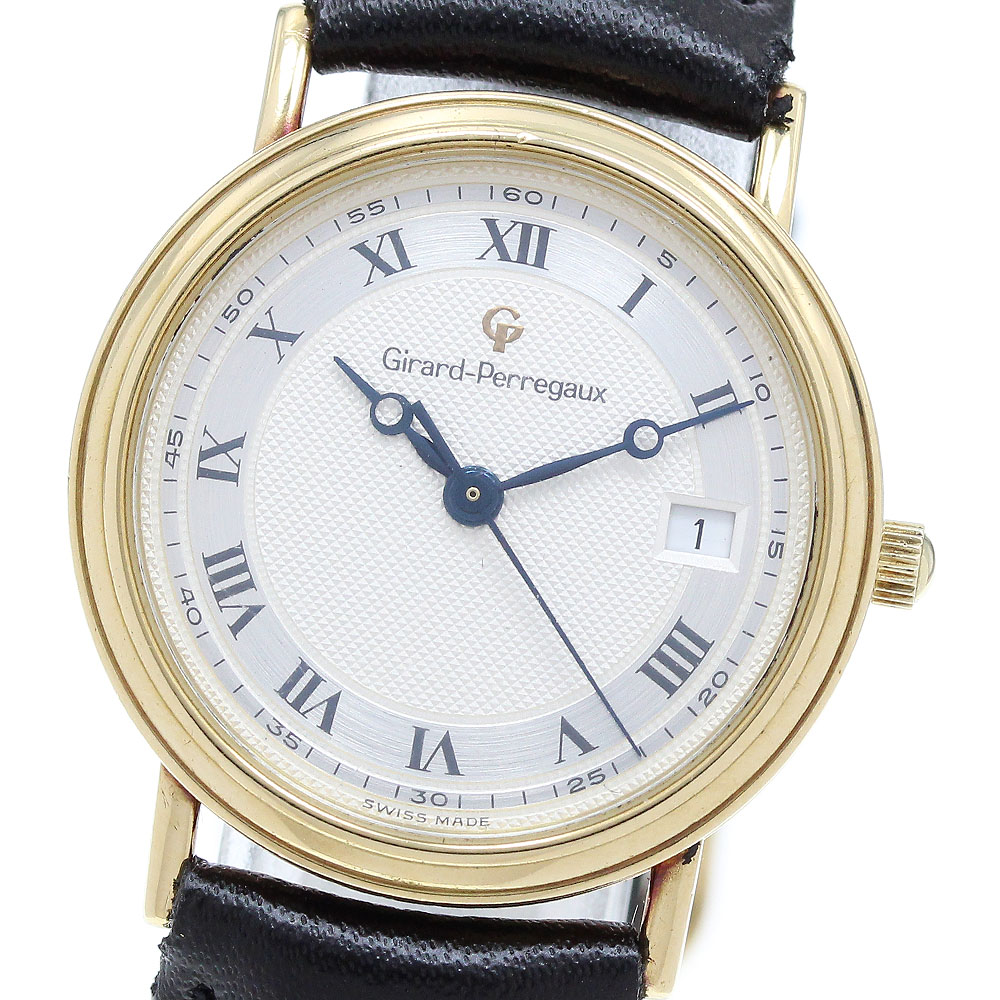 ジラール・ペルゴ GIRARD PERREGAUX 4796 クラシック K18YG デイト クォーツ メンズ _902937【中古】