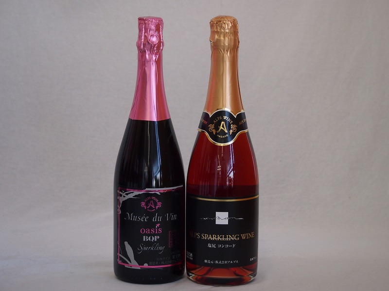 果実味豊かなロゼスパークリングワイン2本セット(塩尻コンコード スパークリングロゼやや甘口 ミュゼド