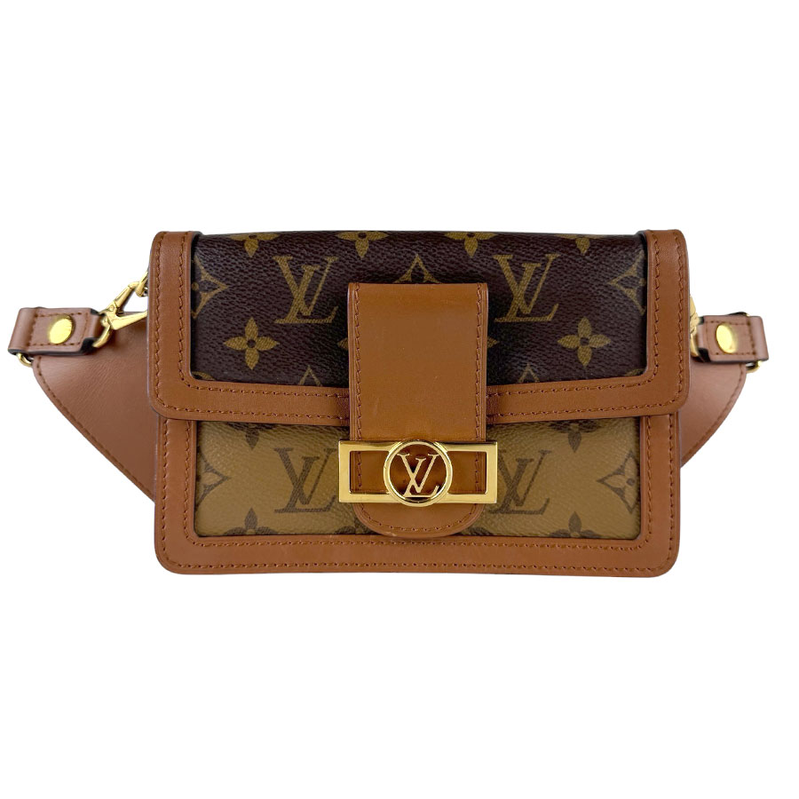 ルイ ヴィトン LOUIS VUITTON ウエストバッグ ボディバッグ モノグラム リバース バムバッグ ドーフィーヌ/モノグラム リバース ブラウン レディース M44586 z9919