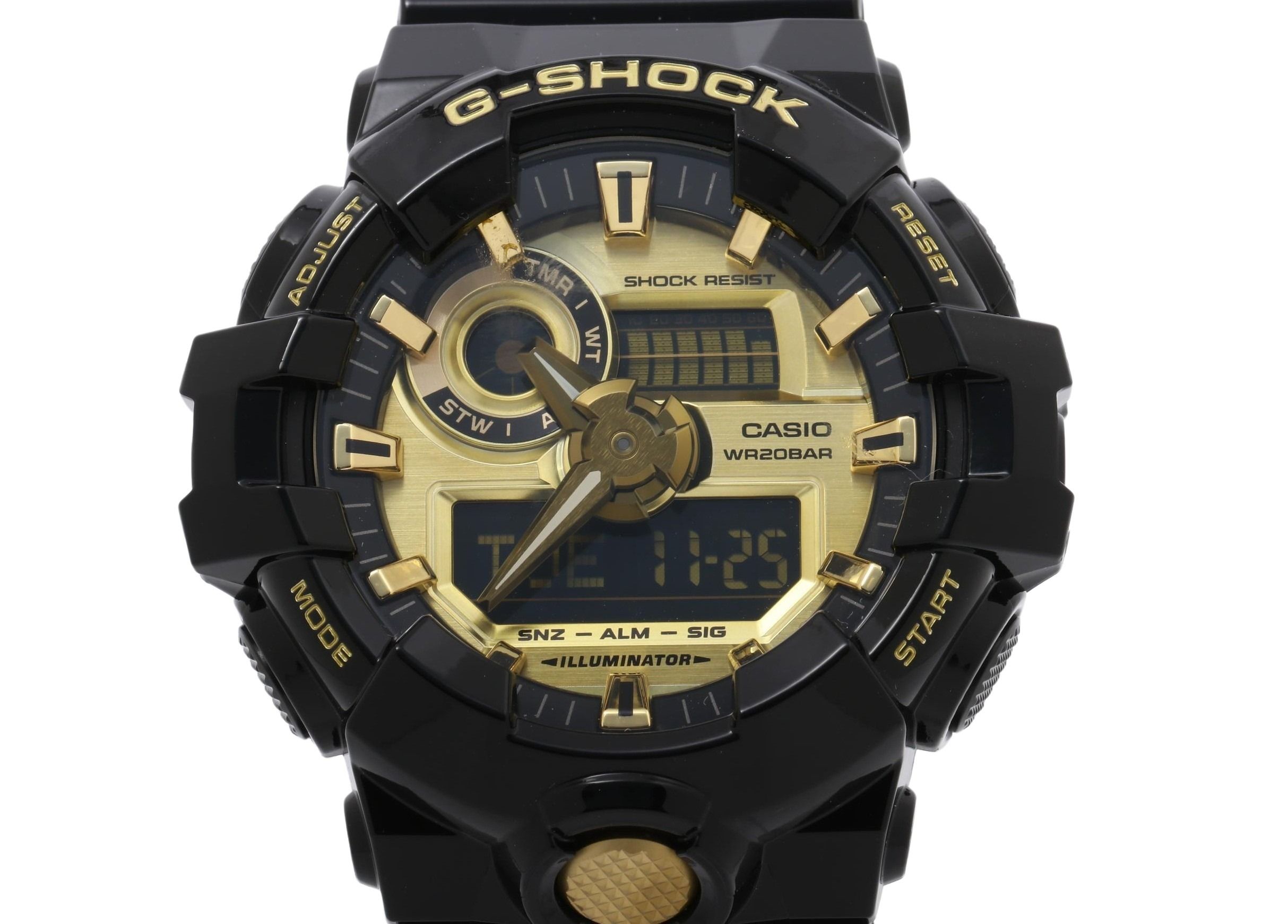 時計 G-SHOCK ANALOG-DIGITAL GA-700 SERIES 樹脂 GA-710GB-1AJF アナデジ ゴールド ブラック メンズ時計 メンズウォッチ【本物保証】