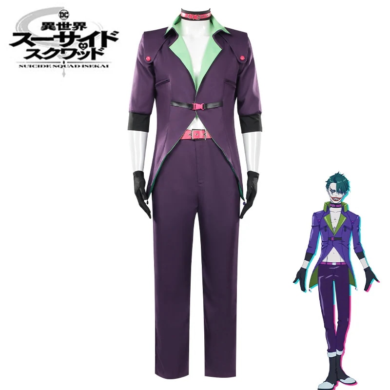 Colly Cos Coldes Clown Man Harley Quinn別の世界自殺分隊コスプレアニメーションパフォーマンス衣料 コスチューム一式
