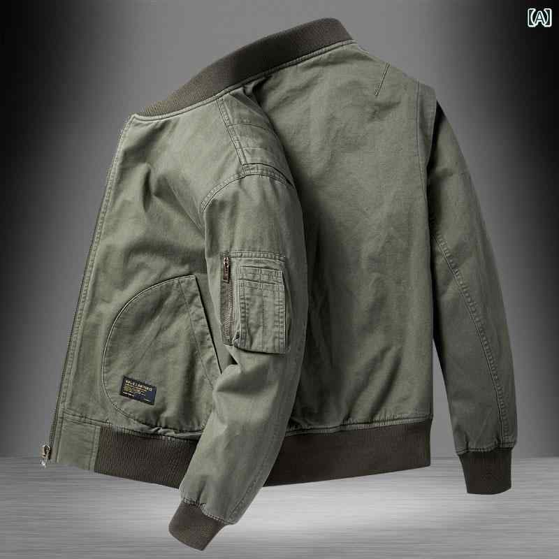 メンズ ファッション カジュアル ジャケット 春秋 薄手 涼しい 綿 大きいサイズ 野球 ユニフォーム ジャケット