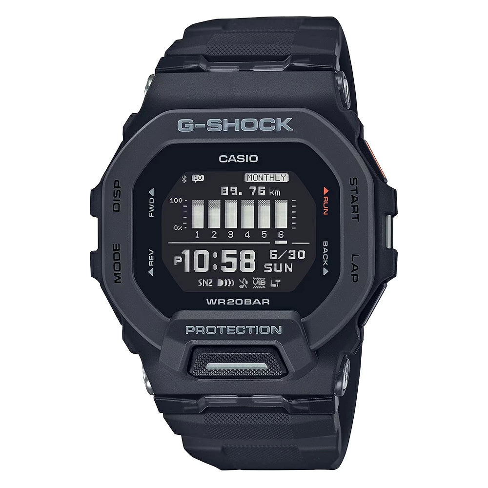 G-SHOCK Gショック 防水 ベーシック スクエア 腕時計 メンズ GBD-200-1DR GBD-200-1ジーショック ブラック ジースクワッド
