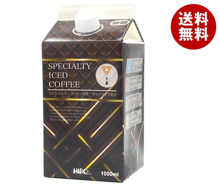 ヒロコーヒー ネルドリップアイスコーヒー 加糖 1000ml紙パック*12本入*(2ケース)