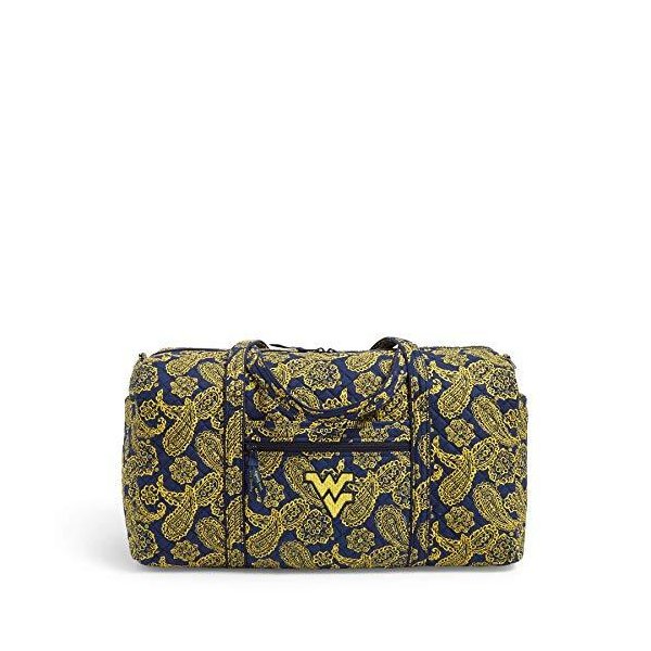 Vera Bradley Collegiate Large Travel Duffle Bag (Multiple Teams Available)， West Virginia University