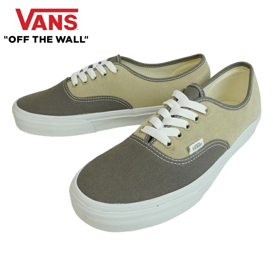 VANS スニーカーVANS ヴァンズ バンズ【箱なし】AUTHENTIC オーセンティックCANVAS/SUEDE BLOCK BROWN キャンバススエード