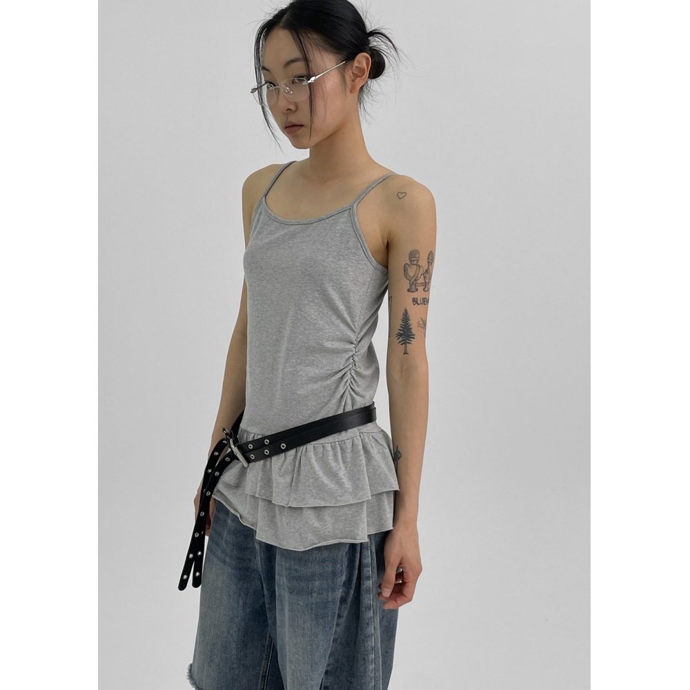 ブラックアップ [MADE] フェロティフリルレイヤードタンク