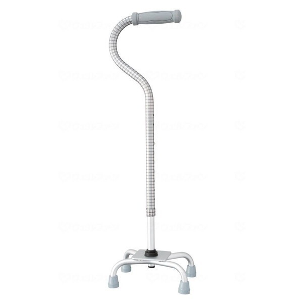 幸和製作所 テイコブ アルミ製4点杖 チェックブラウン EA4-102-CB 非課税 メーカー直送