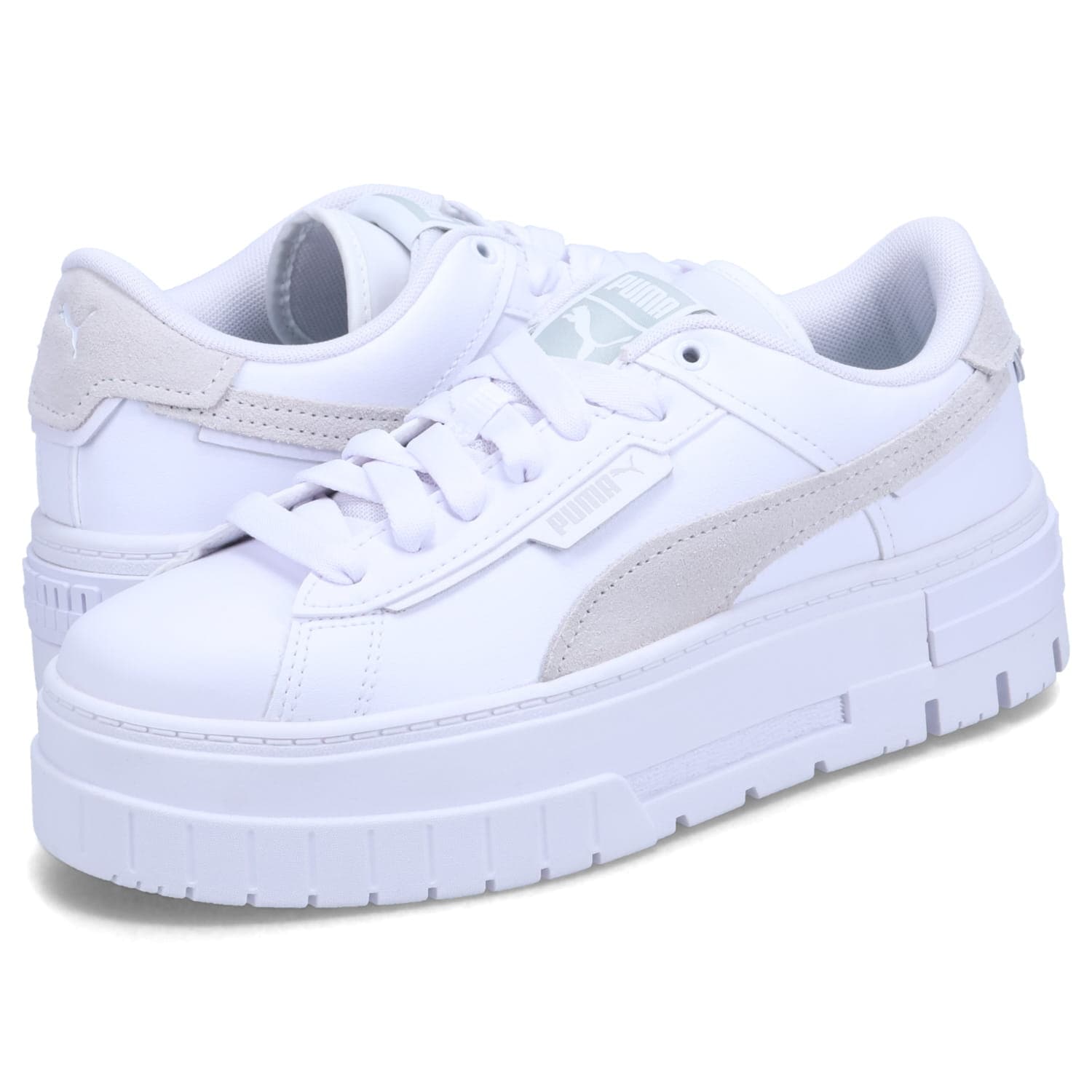 スニーカー メイズ クラッシュド ウィメンズ レディース 厚底 ホワイト 白 392495-04