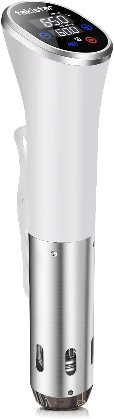 低温調理器具 真空調理器 スロークッカー コンパクト IPX7防水 レシピ付 日本正規品 国内品質保証 プレミアム低温調理器 Sous vide ホワイト
