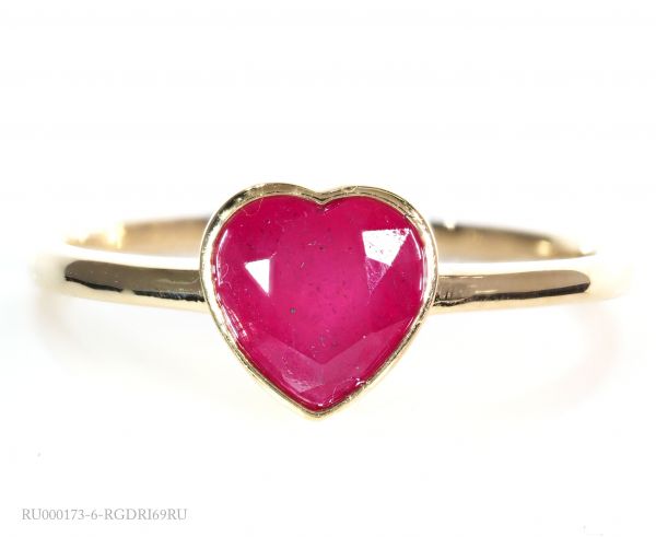 18金 天然石 ルビー リング 指輪 ハート シンプル プレゼント 最高 74 31,200円