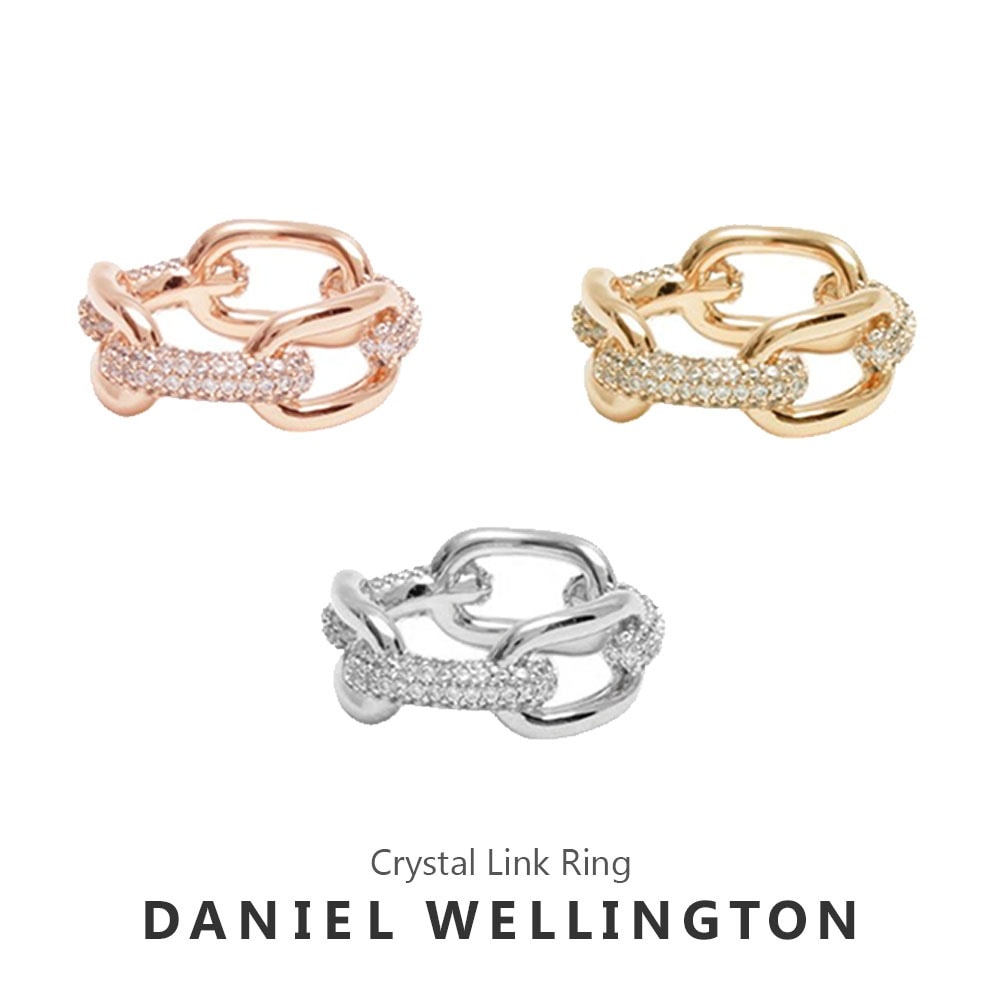 ダニエルウェリントン DANIEL WELLINGTON リング Carbine Ring Crystal Link チェーンリング レディース アクセサリー クリスタル プレゼント ラッピング 9,225円